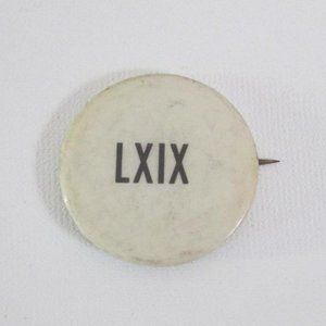 LXIX Button Pin Sandyval Pinback 1969 Hippie Counter Culture Pin